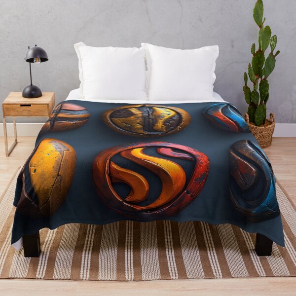 Item preview, Abstract coffee bean patterns in gold and blue designed and sold by Mianku | Für das Leben.