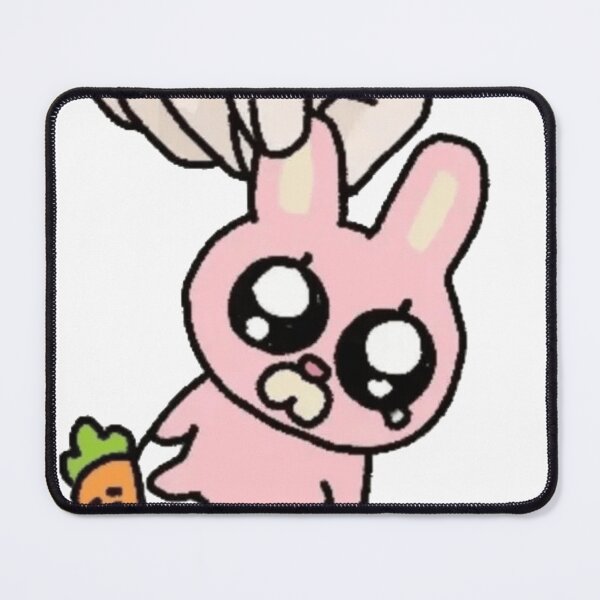 Item preview, Sad Kawaii Pink Bunny Doodle designed and sold by Tazmamert-HALOM.