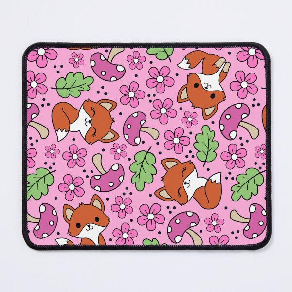 Item preview, Fox Friends Floral in Pink designed and sold by KrisInStitches.