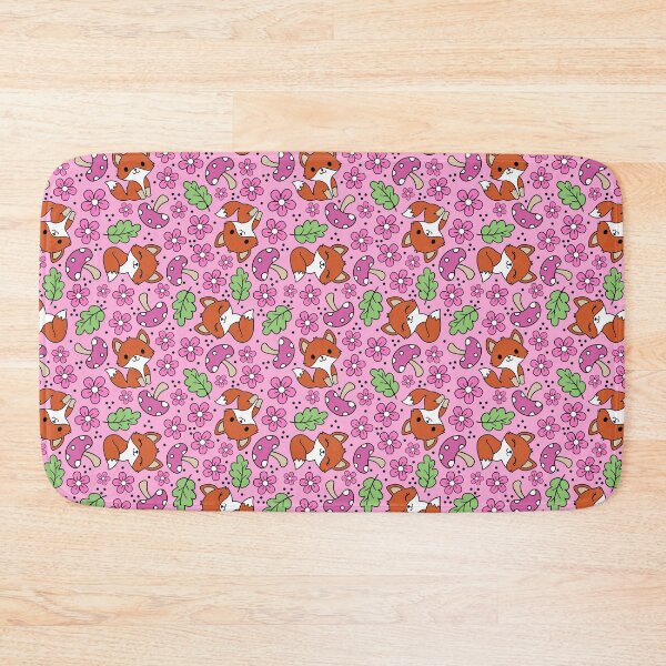 Item preview, Fox Friends Floral in Pink  designed and sold by KrisInStitches.