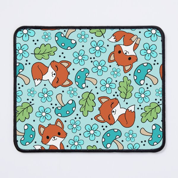 Item preview, Fox Friends Floral in Blue designed and sold by KrisInStitches.
