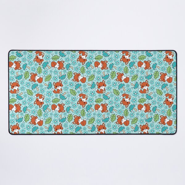 Item preview, Fox Friends Floral in Blue designed and sold by KrisInStitches.