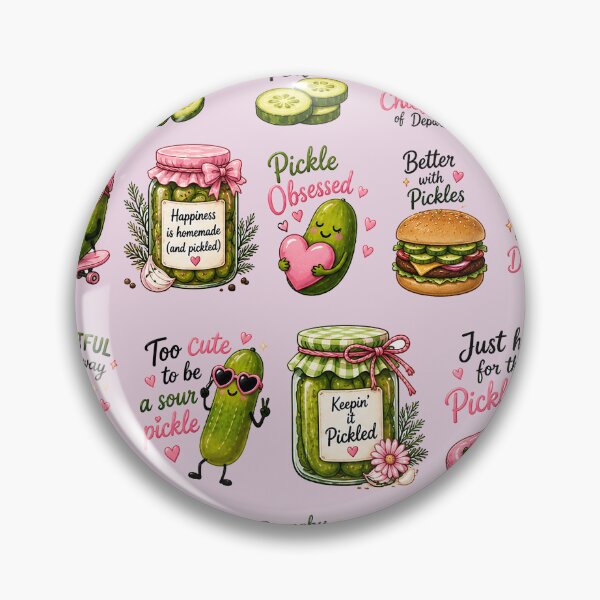 Item preview, Funny Pickle Stickers | Cute Cartoon Pickle Lover Foodie Design | Girly Dill Pickle Humor designed and sold by Verycutethings.