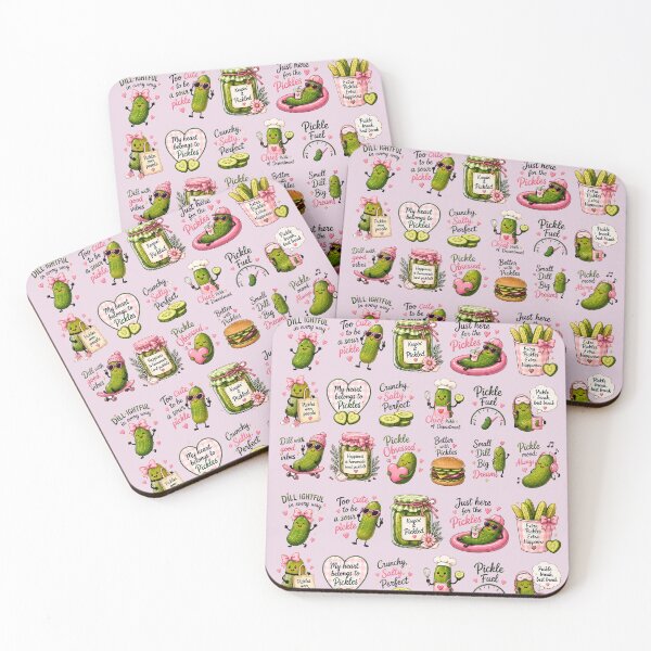 Item preview, Funny Pickle Stickers | Cute Cartoon Pickle Lover Foodie Design | Girly Dill Pickle Humor designed and sold by Verycutethings.
