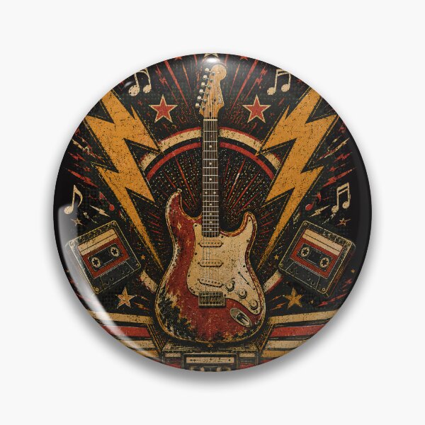 Item preview, Winged Flying Phoenix Guitar Vintage 80s 90s Classic Rock Music Lover Band Music Art designed and sold by SARAGOZ.