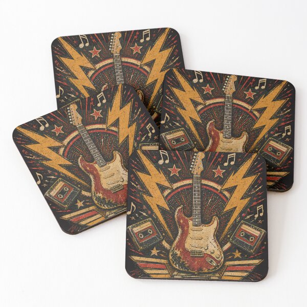 Item preview,  Winged Flying Phoenix Guitar Vintage 80s 90s Classic Rock Music Lover Band Music Art  designed and sold by SARAGOZ.