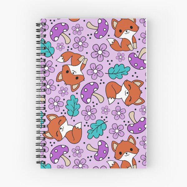 Item preview, Fox Friends Floral in Purple designed and sold by KrisInStitches.