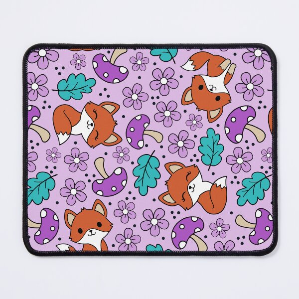 Item preview, Fox Friends Floral in Purple designed and sold by KrisInStitches.