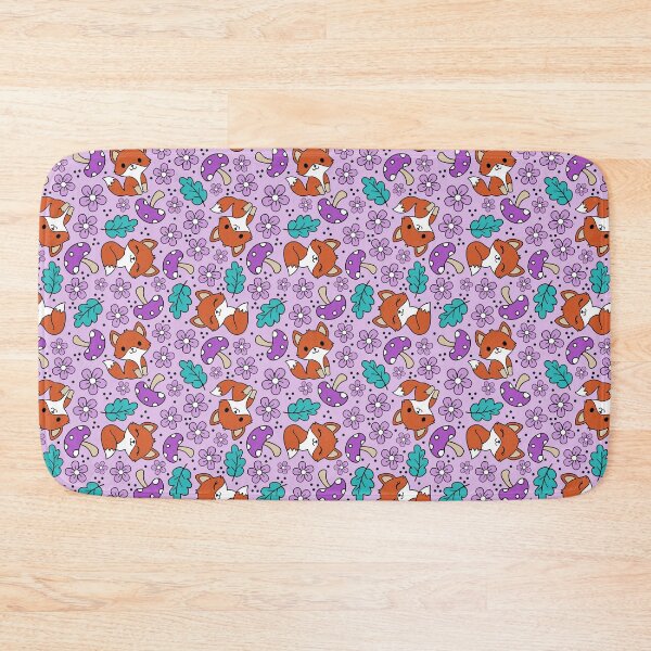 Item preview, Fox Friends Floral in Purple designed and sold by KrisInStitches.