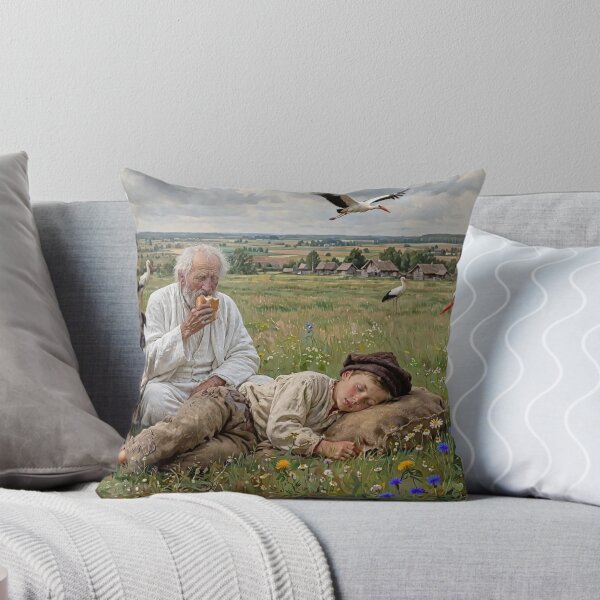 Item preview, Chelmonski's Storks - Grandpa, Boy, Dog and Storks | Polish Folk designed and sold by Surviving Monday Club.