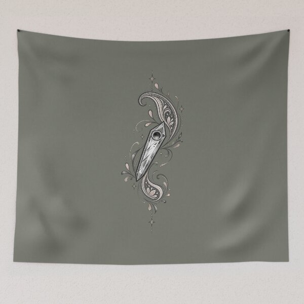 Item preview, Paisley Veil Minimal Boho Crystal Art designed and sold by StoneOak.