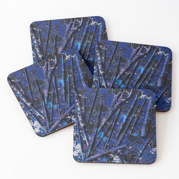 Item preview, Midnight Blue Scissors and Tool Chaos Mixed Media Art designed and sold by THE SPLATTERED HAUS BY SAGE BANKS.