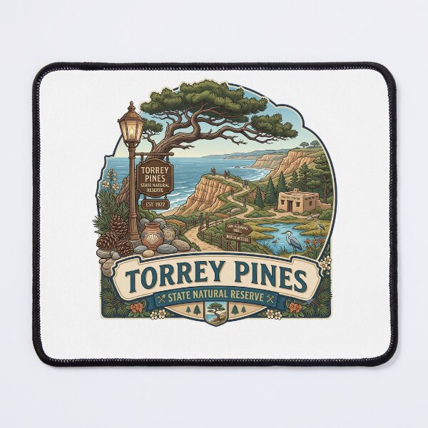 Item preview, Torrey Pines State Natural Reserve California Vintage Emblem designed and sold by LittleArij.