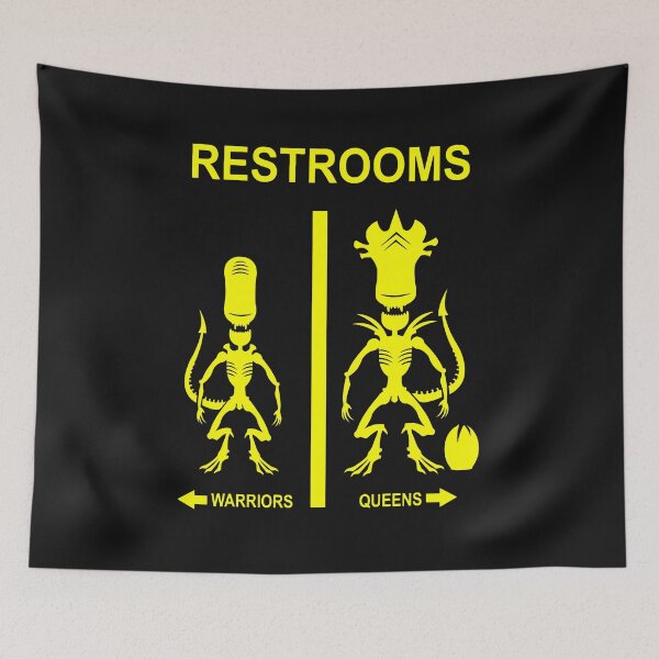 Item preview, Aliens Restrooms designed and sold by thesircurly.