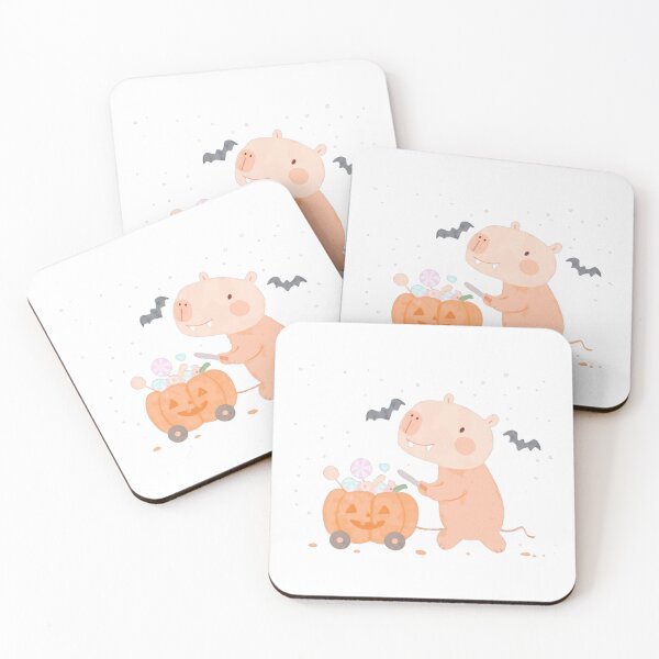 Item preview, Cute Halloween Capybara Vampire With Pumpkin Candy Cart Tee designed and sold by LinneaMiller.