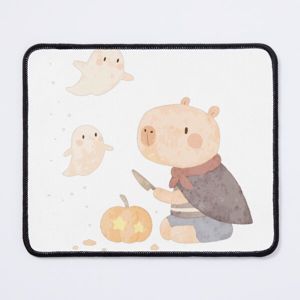 Item preview, Cute Halloween Capybara Carving Pumpkin With Ghosts Tee designed and sold by LinneaMiller.