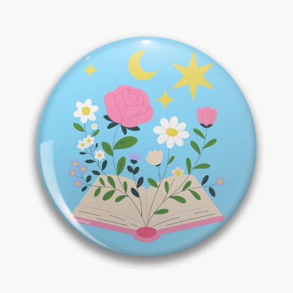 Item preview, Magic book flower sticker designed and sold by DesignPMG.