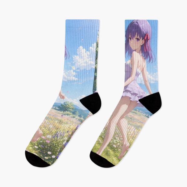 Item preview, Sakura Matou Fate Stay Night Flower Meadow Stroll designed and sold by mildaclairmo.