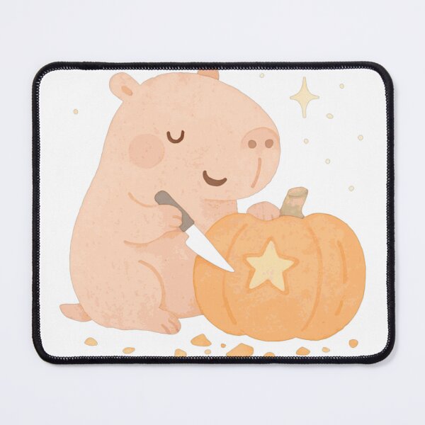 Item preview, Cute Halloween Capybara Carving Star Pumpkin Tee designed and sold by LinneaMiller.