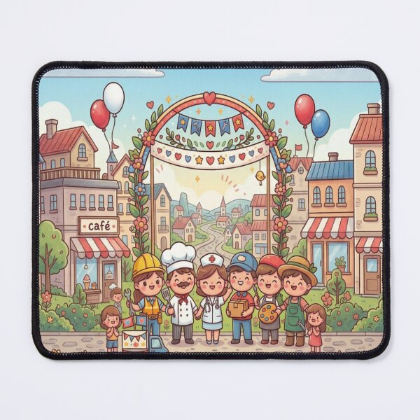 Item preview, Kawaii Happy Labour Day Cute Professions Graphic Design designed and sold by InspiredCreatives.