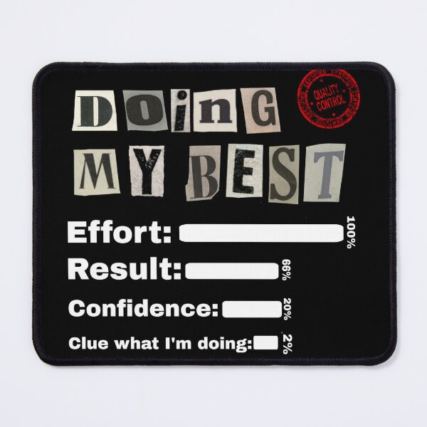 Item preview, Doing My Best Funny Cutout Lettering T-Shirt | Relatable Everyday Life Shirt designed and sold by FuzzDrive.