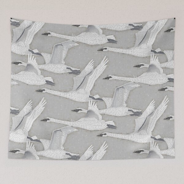 Item preview, swan mosaic stone designed and sold by scrummy.