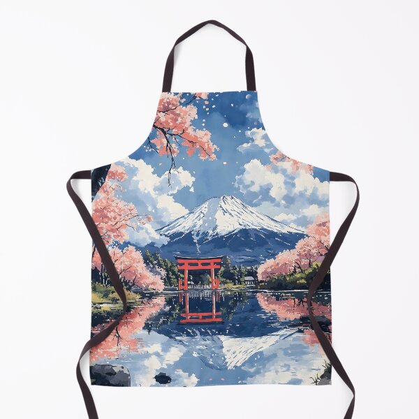 Item preview, Japanese Pagoda Autumn Cliffs Bridge Lake Mountain Tranquility designed and sold by mildaclairmo.