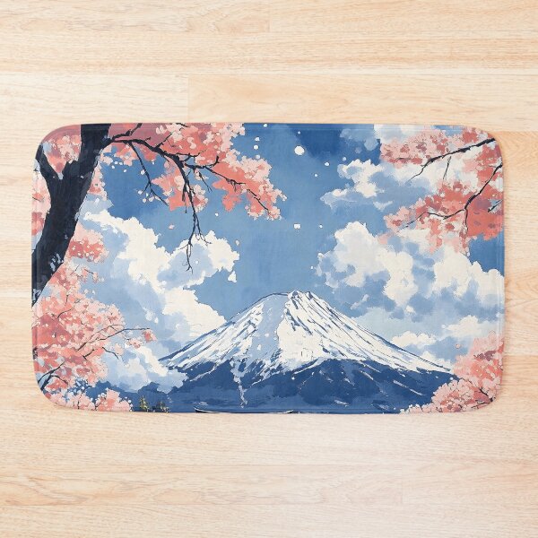 Item preview, Japanese Pagoda Autumn Cliffs Bridge Lake Mountain Tranquility designed and sold by mildaclairmo.