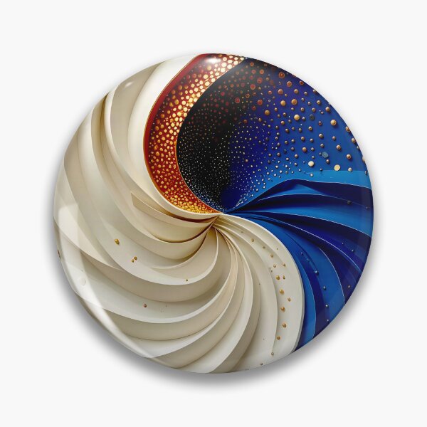 Item preview, Dynamic Swirl of Colors in Blue Gold and White designed and sold by Vicky Brago-Mitchell®.