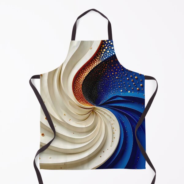 Item preview, Dynamic Swirl of Colors in Blue Gold and White designed and sold by Vicky Brago-Mitchell®.