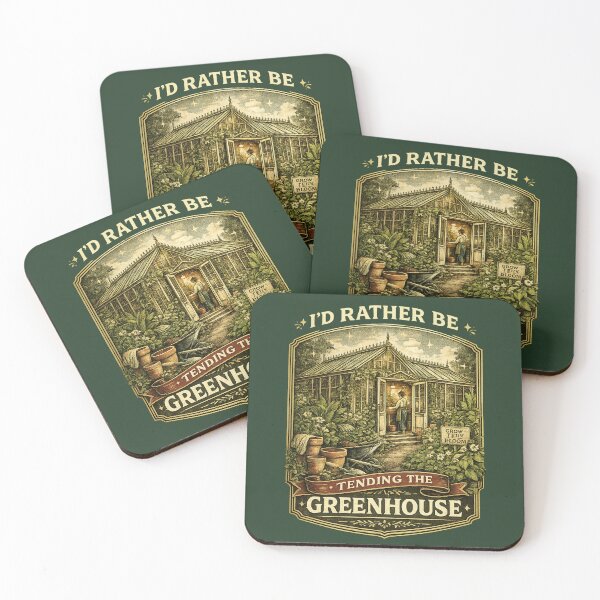 Item preview, I'd Rather Be Tending The Greenhouse | Greenhouse Lover Gift | Plant Mom Gift | Greenhouse Gardener Gift | Vintage Garden Gift designed and sold by HooptownRV.