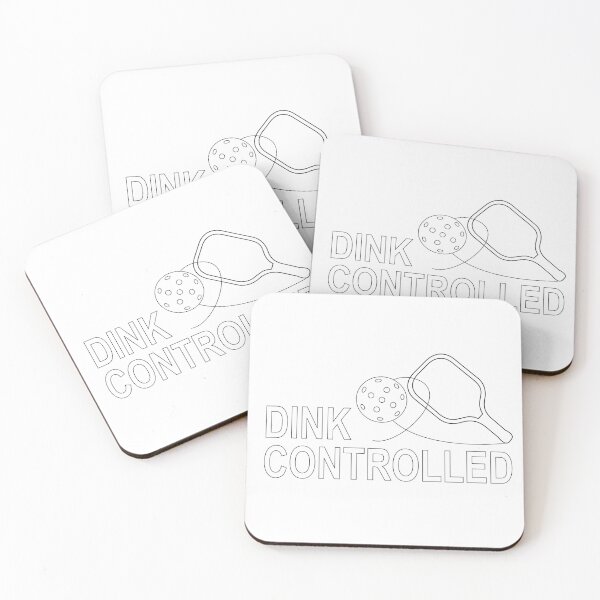 Item preview, Dink Controlled Indoor Pickleball Gifts Black Vector Line Art Paddle Graphic Minimalist designed and sold by MoqunaDesign.