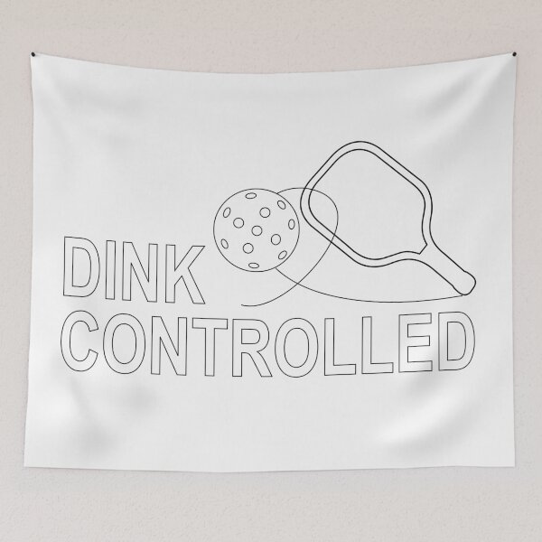 Item preview, Dink Controlled Indoor Pickleball Gifts Black Vector Line Art Paddle Graphic Minimalist designed and sold by MoqunaDesign.