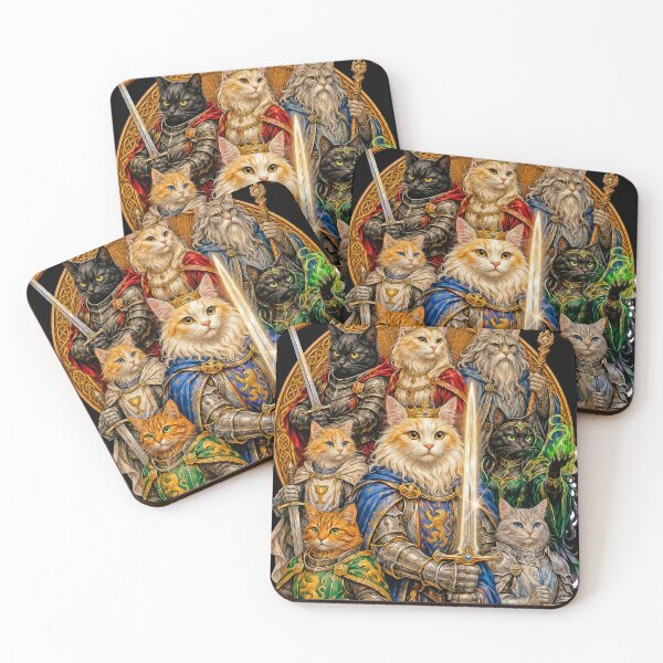 Item preview, King Purrthur and the Knights of the Round Table designed and sold by FULLCOLOR2099.
