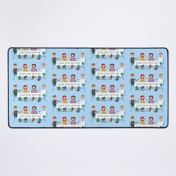 Item preview, “Come Dine With Me” Dinner Table (on Blue) designed and sold by PawsitiveMum3.