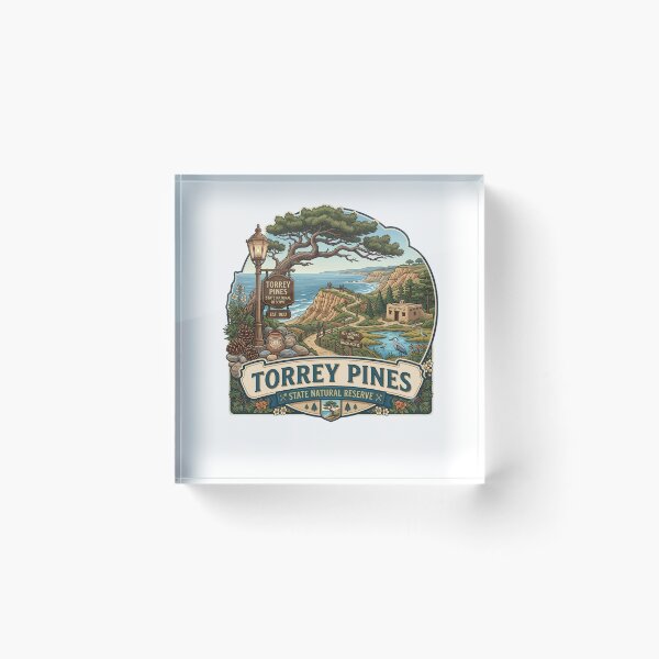 Item preview, Torrey Pines State Natural Reserve California Vintage Emblem designed and sold by LittleArij.