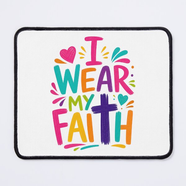 Item preview, I Wear My Faith Colorful Christian Faith Design designed and sold by Rosie's Wildflower Boutique.