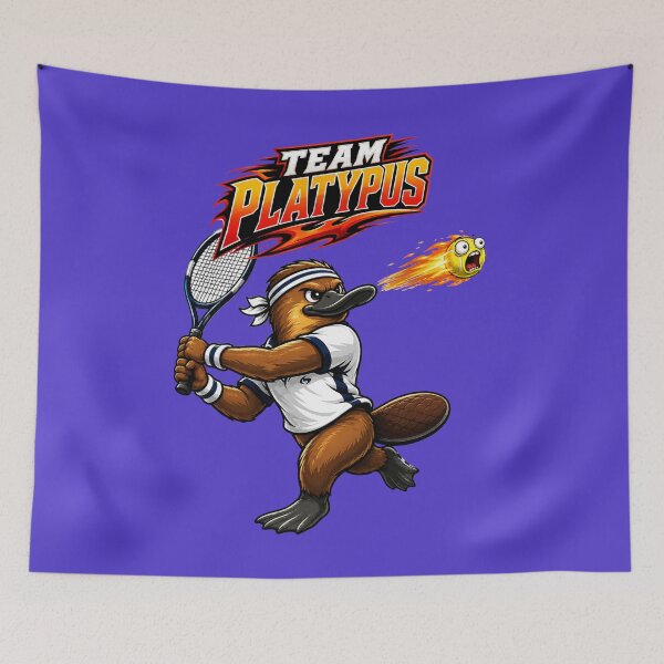 Item preview, Team Platypus - Platypus playing tennis designed and sold by shorethings.