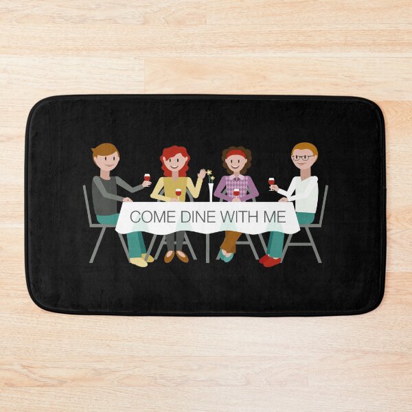 Item preview, “Come Dine With Me” Dinner Table (on Black) designed and sold by PawsitiveMum3.