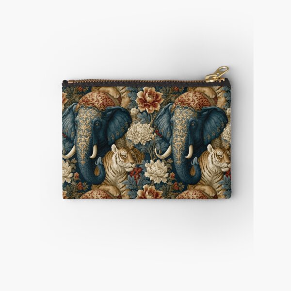 Item preview, Vintage Gold Elephant Regal Tiger Floral Pattern By Moose Disco designed and sold by MooseDisco.
