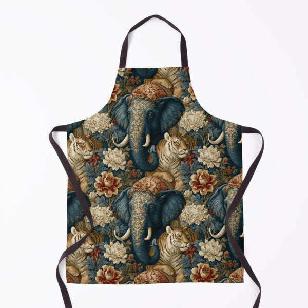 Item preview, Vintage Gold Elephant Regal Tiger Floral Pattern By Moose Disco designed and sold by MooseDisco.