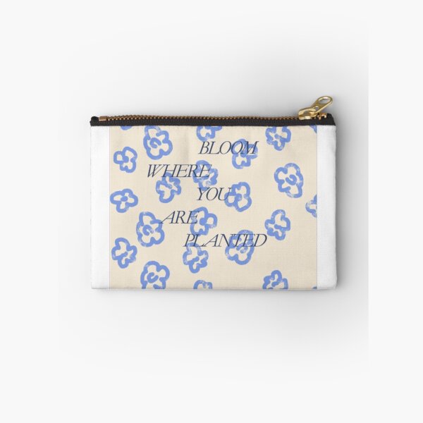 Item preview, Bloom Where You Are Planted-pastel Blue Floral Quate Design Graphic designed and sold by maiamisalooga.