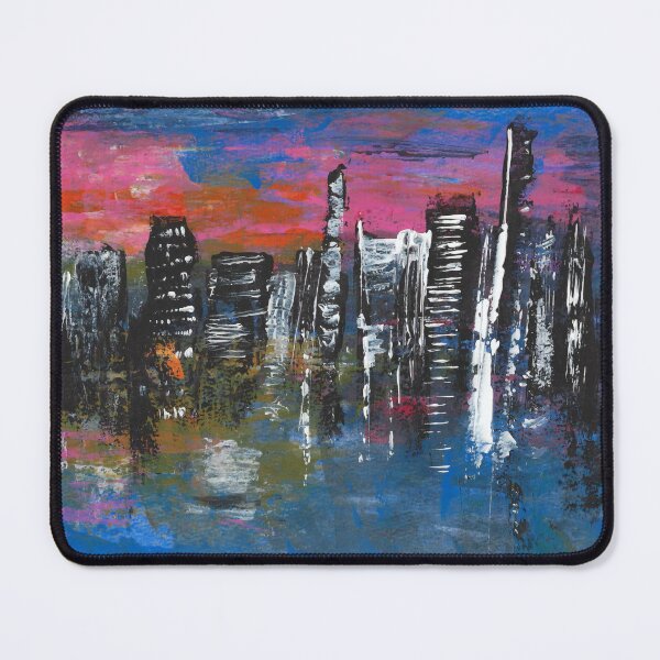 Item preview, City Sunset - Gritty Abstract Urban Skyline designed and sold by ShonaCallumArt.