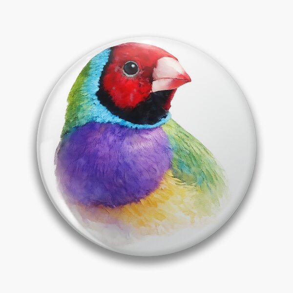 Item preview, Gouldian Finch: Painted Australian Finch designed and sold by Jaruart.
