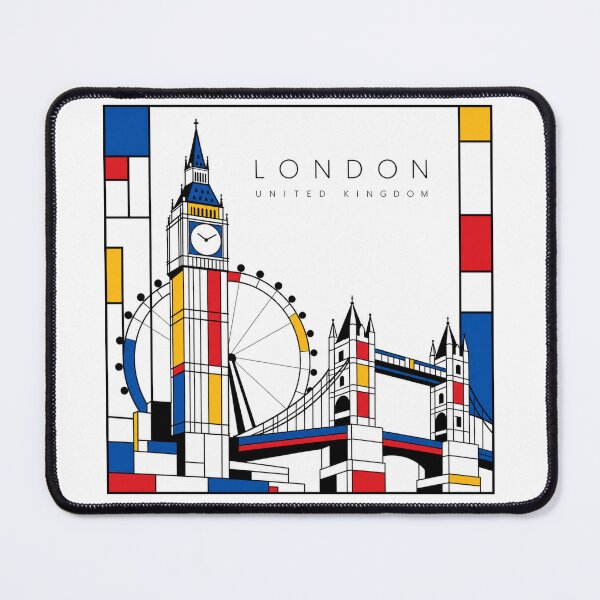 Item preview, London Mondrian style poster 3D designed and sold by CMYKStudio.