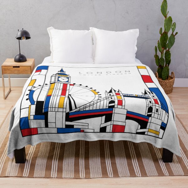 Item preview, London Mondrian style poster 3D designed and sold by CMYKStudio.