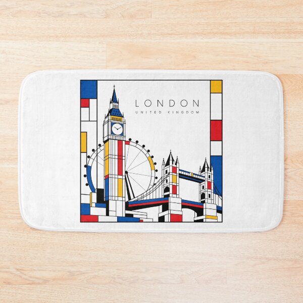 Item preview, London Mondrian style poster 3D designed and sold by CMYKStudio.