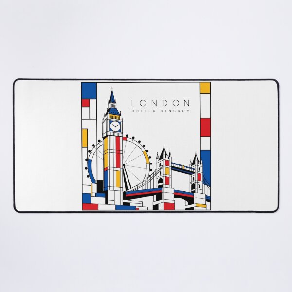 Item preview, London Mondrian style poster 3D designed and sold by CMYKStudio.