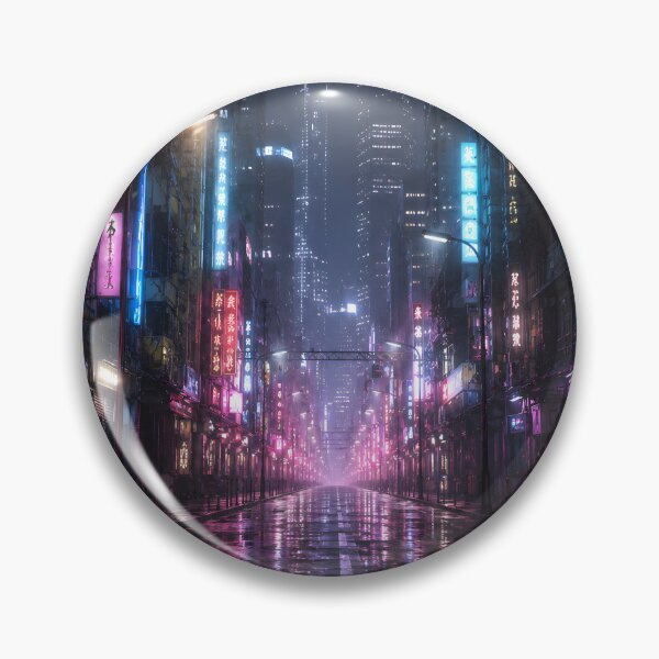 Item preview, Cyberpunk City at Night – Neon Futuristic Street in the Fog Tapestry designed and sold by cozeecore.