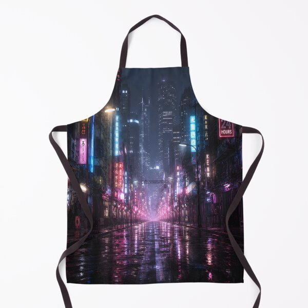 Item preview, Cyberpunk City at Night – Neon Futuristic Street in the Fog Tapestry designed and sold by cozeecore.